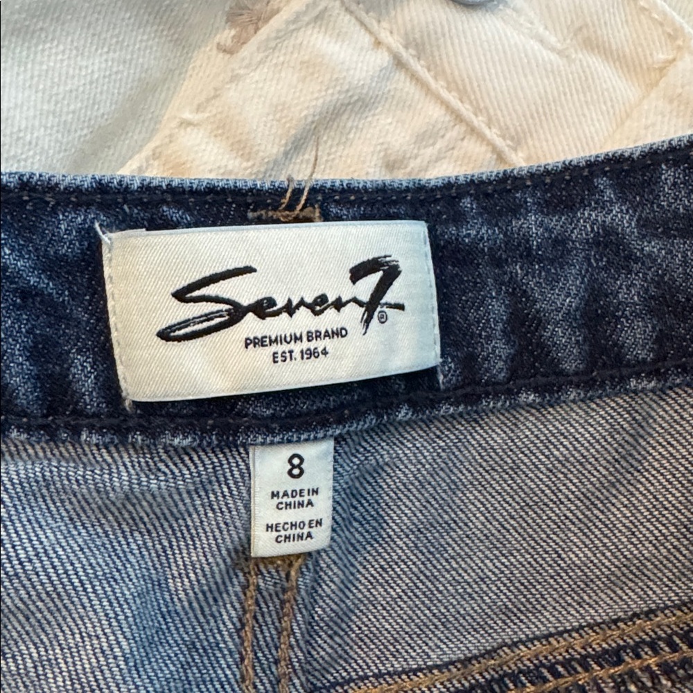 Seven7 90's Straight Jean in Cream - Picture 4 of 5